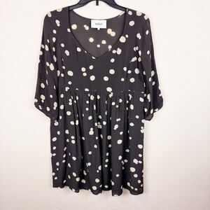 Ba&sh Grey Polka Dot Tunic Lady Dress Size 1 US Size Small